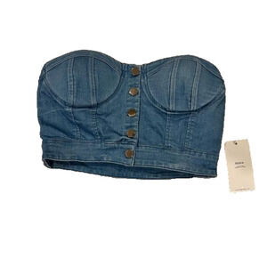 BLASHE Jean crop top NWT